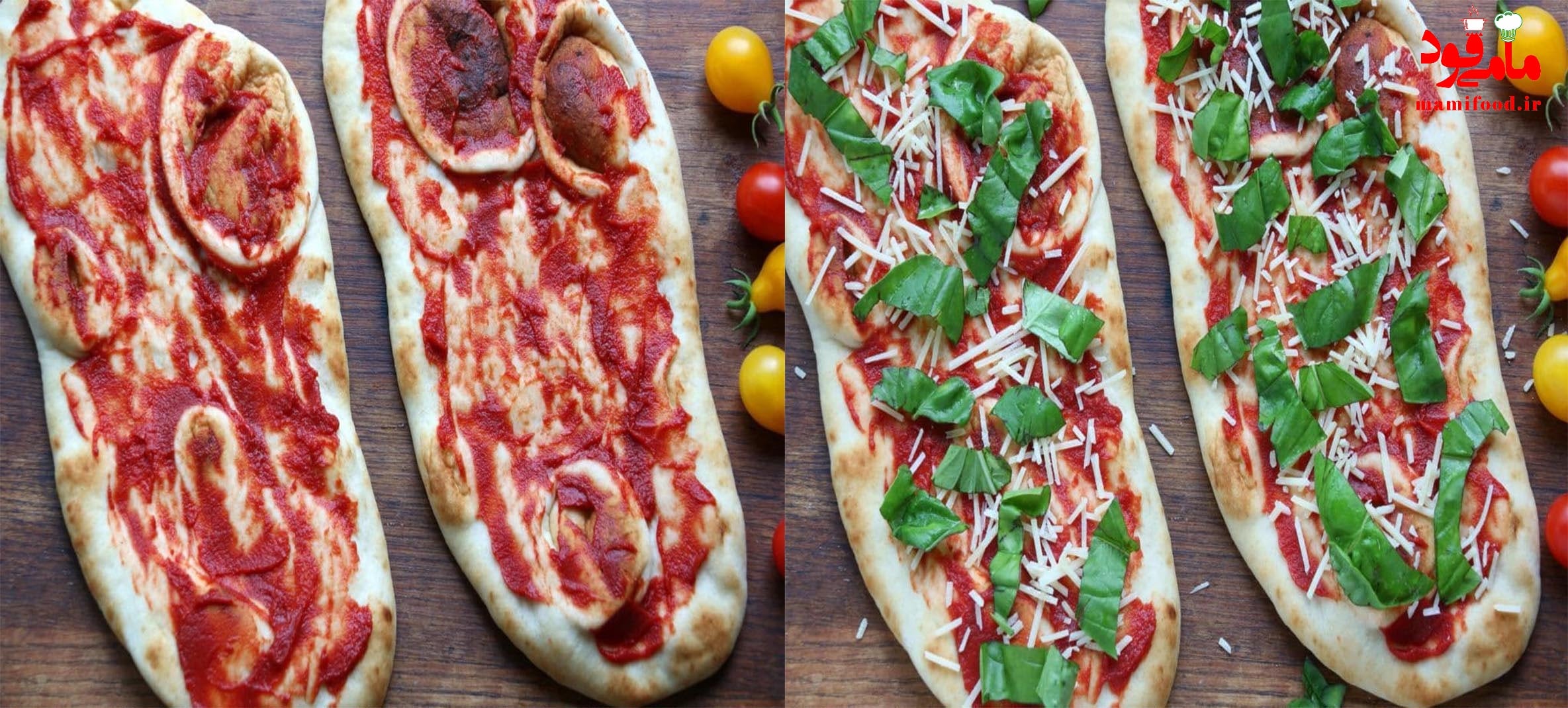 پیتزا 10 دقیقه ایی بدون خمیردر منزل: